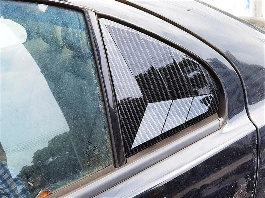 Carbon Fiber Look Window Louver Shutter Cover for Mitsubishi Lancer EVO (2003-2006)