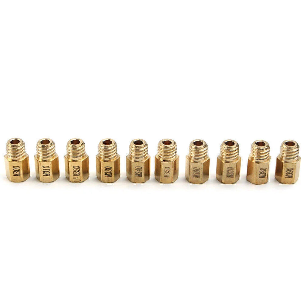10Pcs Hex Main Jet for Mikuni VM TM TMX Carburetor (300-390)