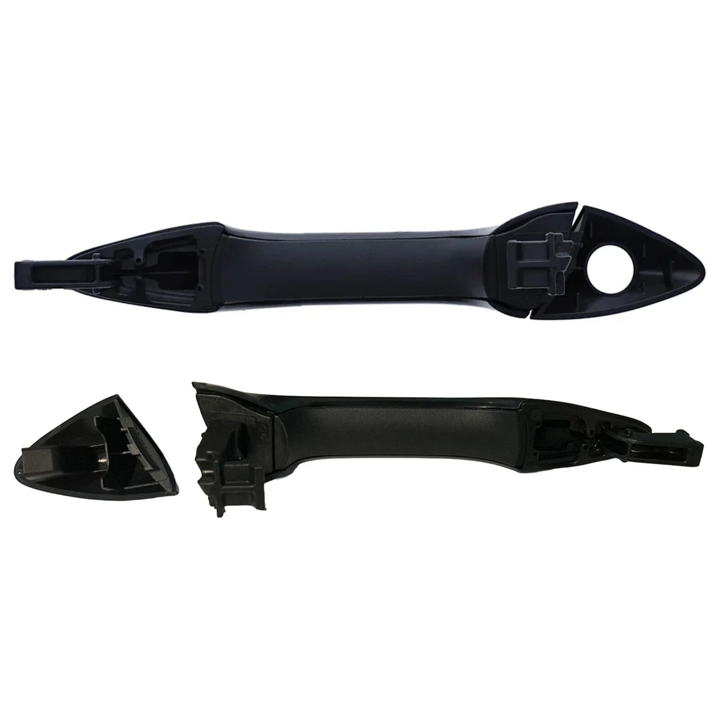 Door Handle Set 4x Front Rear Left+Right Outer Black for Hyundai i30 GD (2012–2017)