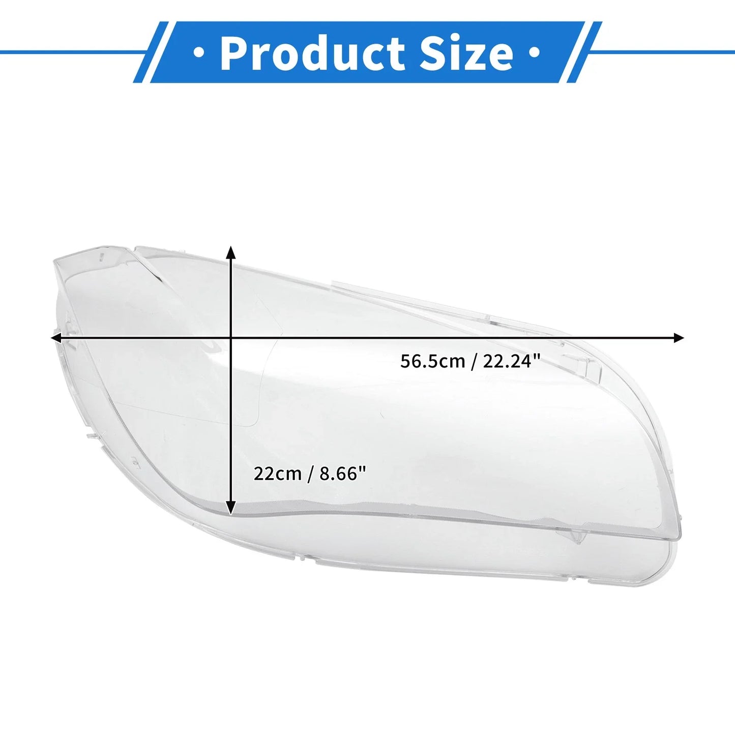 1 Pc Front Right Headlight Lens Cover for BMW X1 E84 (2010-2015) Clear