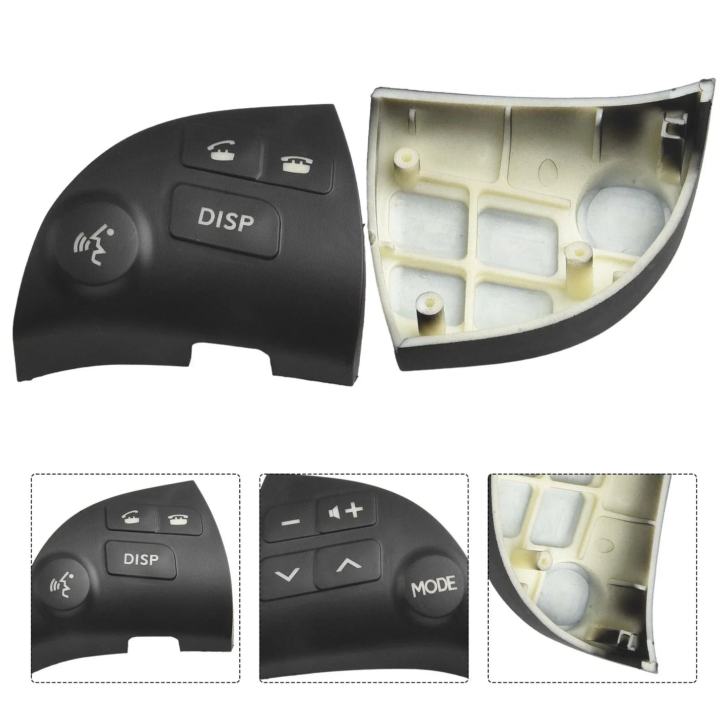 Black ABS Steering Wheel Control Button Cover for Lexus ES350 (2006–2012)