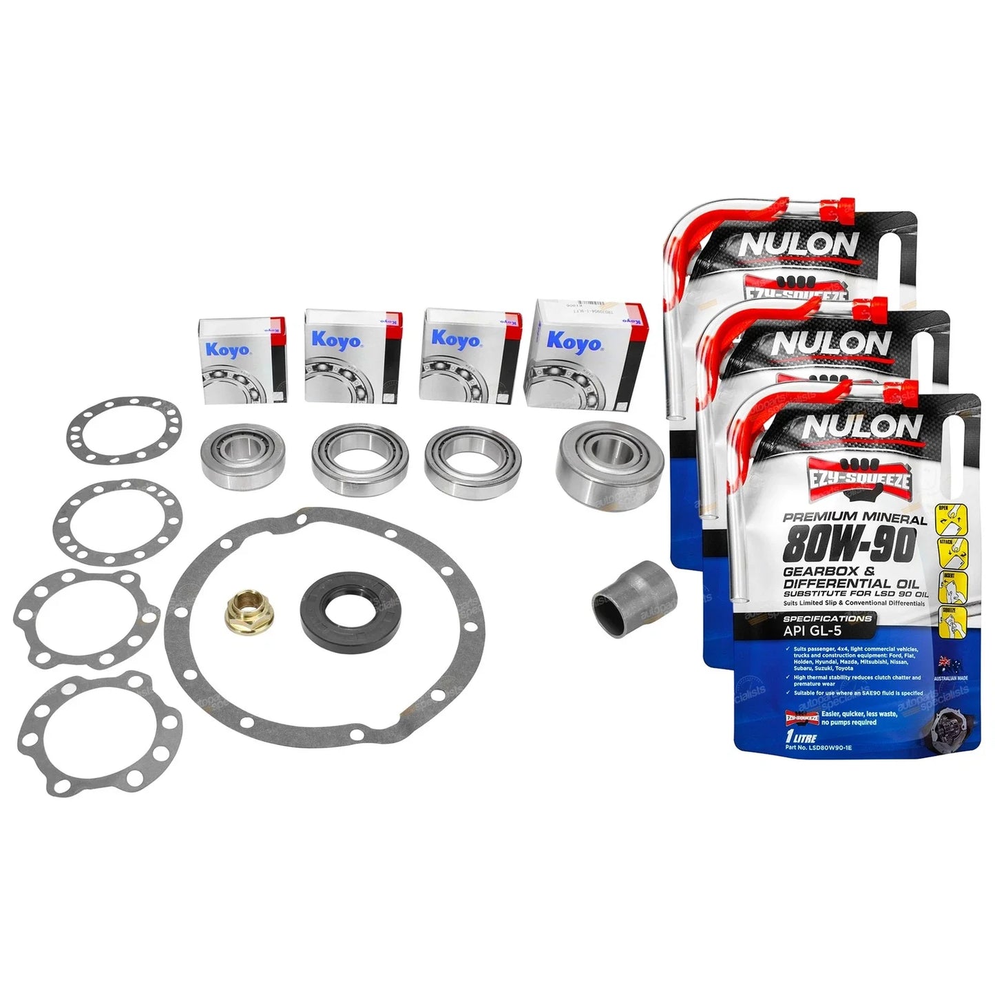 Rear Differential Bearing Rebuild + Oil for Toyota Surf 4Runner