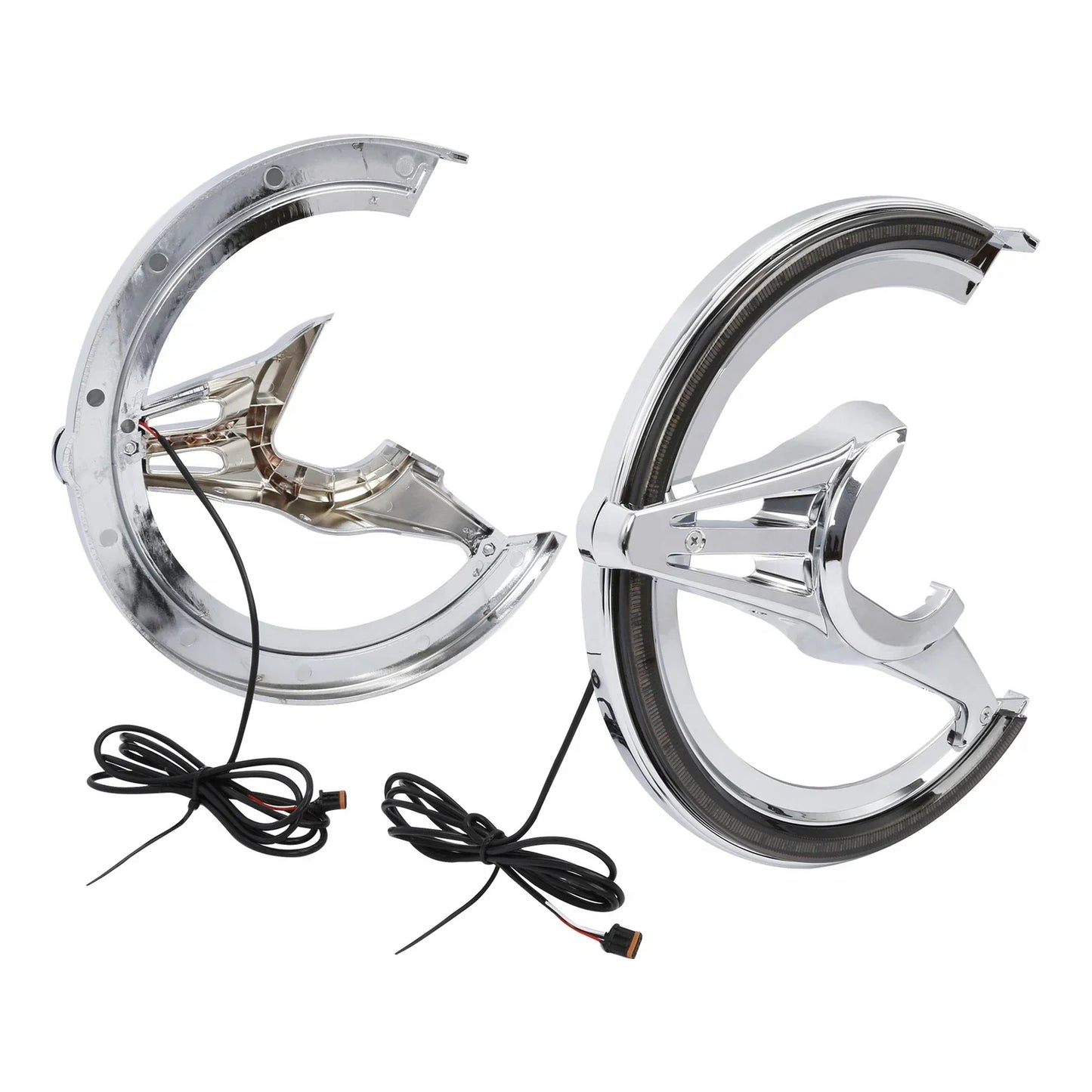 Brake Rotor Covers LED Amber Light Smoke Lens for Honda Goldwing (18-25)