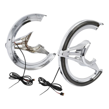 Brake Rotor Covers LED Amber Light Smoke Lens for Honda Goldwing (18-25)