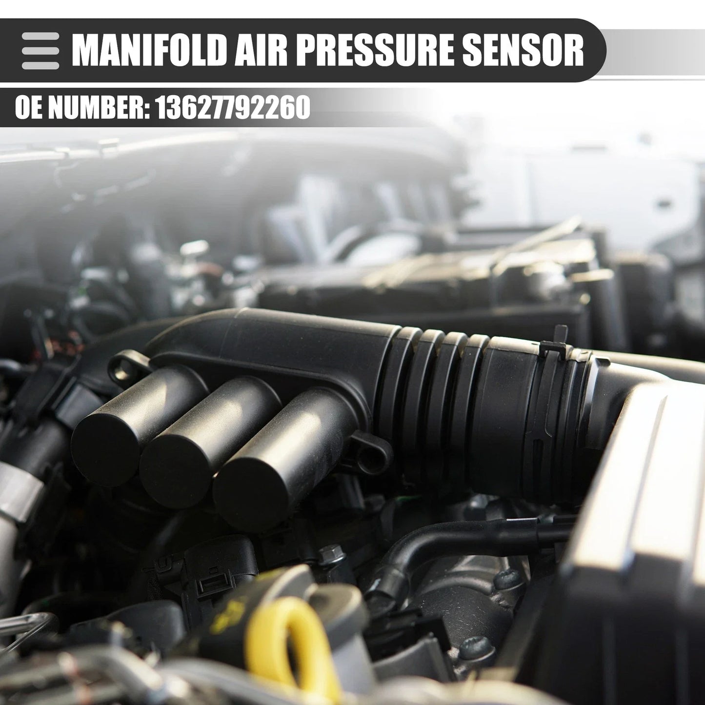 Manifold Air Pressure Sensor Replacement for BMW X5 Black