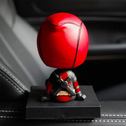 Shaking Head Phone Bracket for Car Dashboard - Deadpool Decorative Gift
