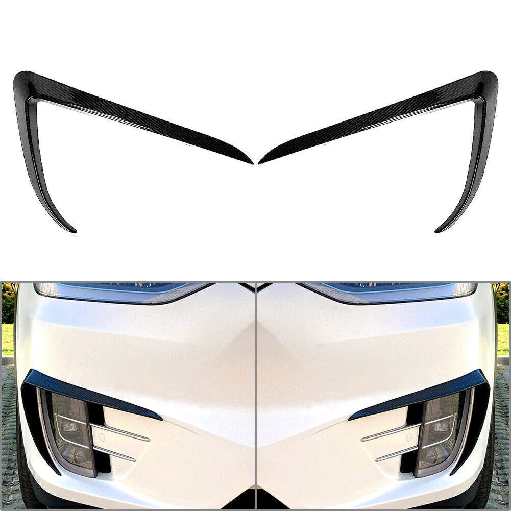 Carbon Fiber Front Fog Light Eyebrow Covers for Tesla Model X (2015-2020)