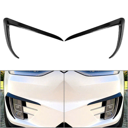 Carbon Fiber Front Fog Light Eyebrow Covers for Tesla Model X (2015-2020)