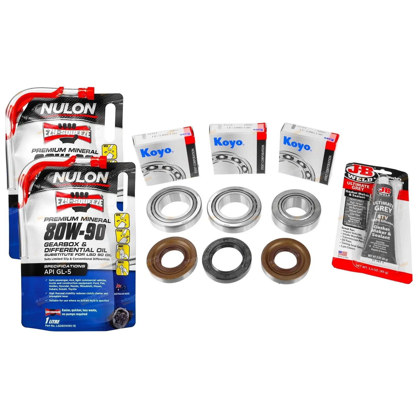 Front Diff Bearings Seals & Oil Kit for Mitsubishi Triton 4x4