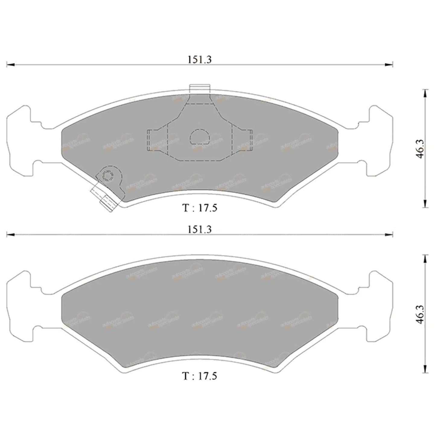 Front Disc Brake Pads Set for Kia Mentor (1997-2000)