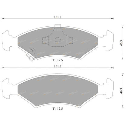 Front Disc Brake Pads Set for Kia Mentor (1997-2000)