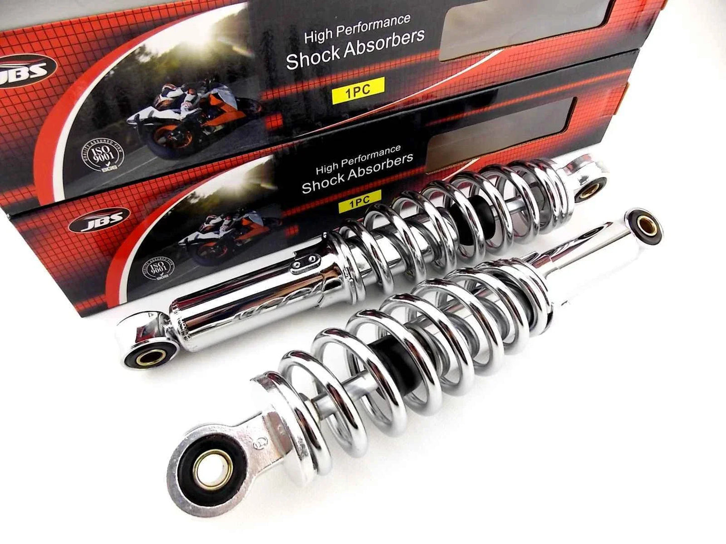 280mm JBS Chrome Rear Shock Absorbers for Kawasaki KM90 (1973-1978)