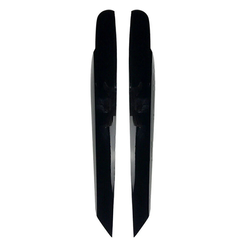 Gloss Black Front Headlight Eyelid Trim Covers for Volkswagen Touran (2011-2015)