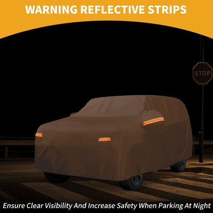 Waterproof All Weather Car Cover for Lexus TX - Orange Cotton with Zipper