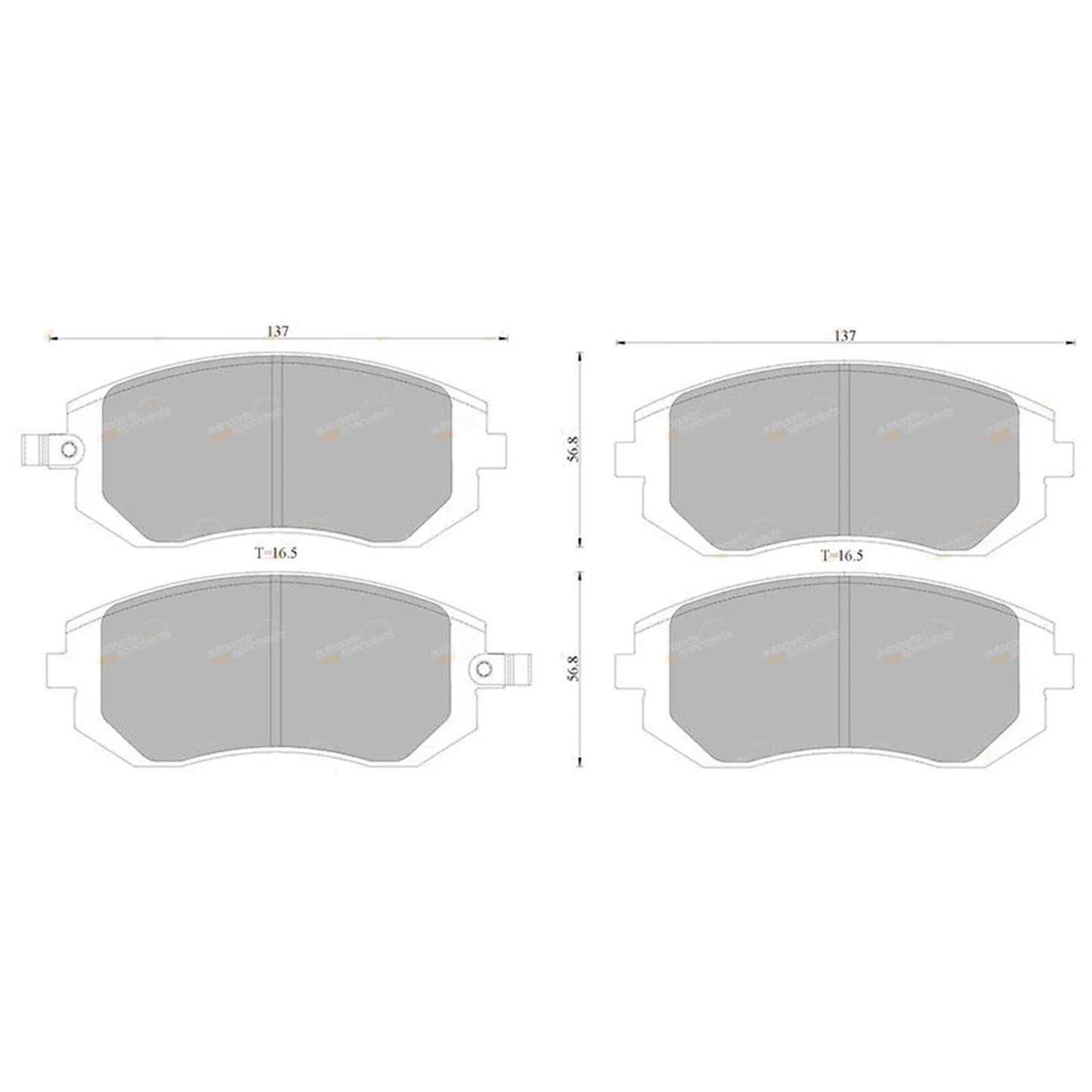 Front Disc Brake Pad Set 2.0L for Subaru BRZ ZN6 (2012-2019)