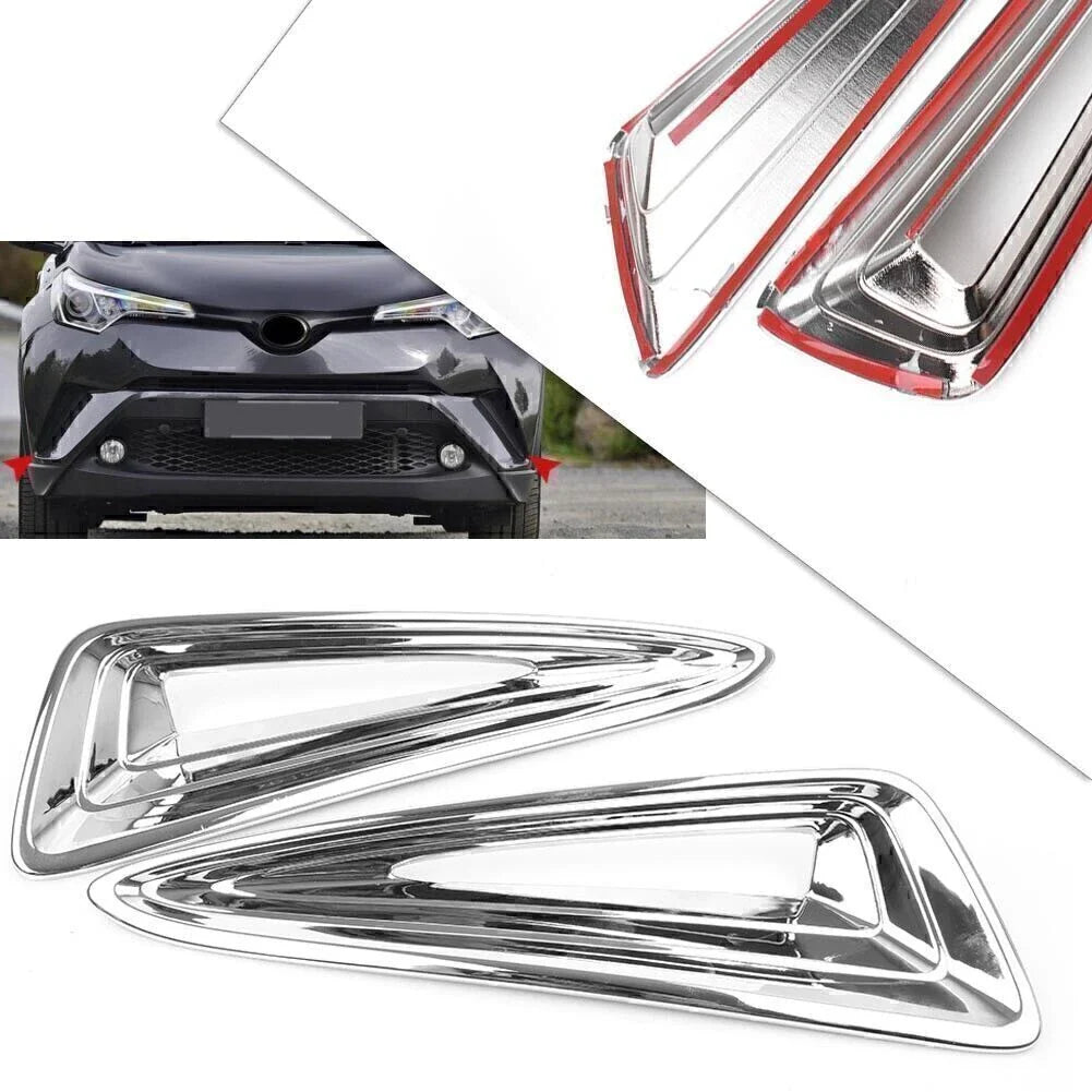 Front Fog Lamp Light Cover Trim for Toyota C-HR (2016-2018) Chrome