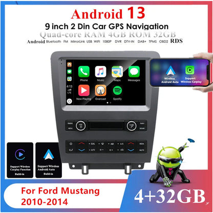 9" Stereo Radio GPS Navigation for Ford Mustang (2010-2014)