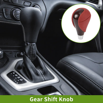 Automatic Gear Shift Knob for Lexus ES350 2007-2015 - Plastic Faux Leather Red Brown