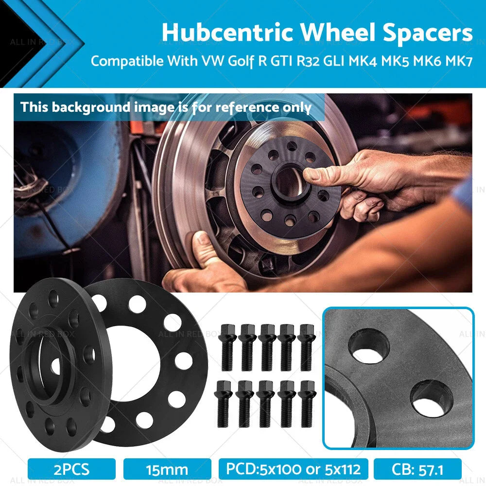 15mm Hubcentric Wheel Spacers for VW Golf GTI R R32 MK4-MK7