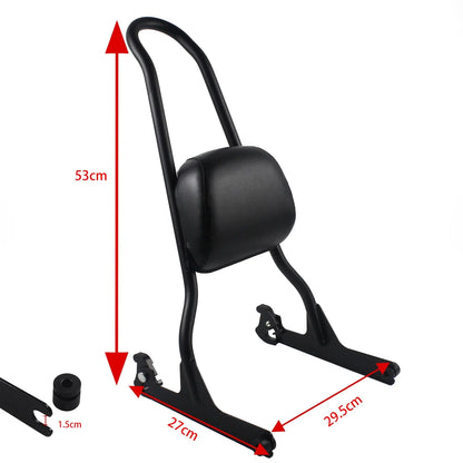 Sissy Bar Backrest Set for Harley Fatboy, Cross Bones, Softail (2000-2017)