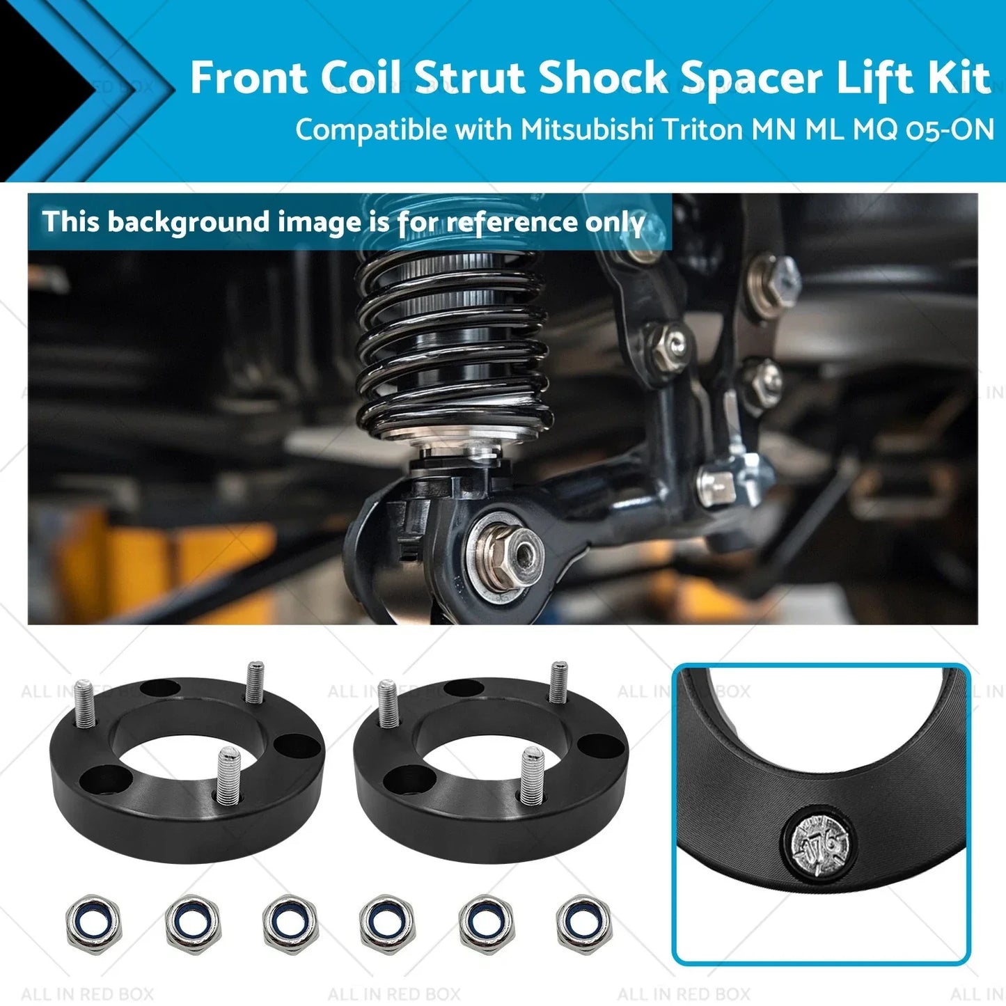 25mm Front Coil Spacers for Mitsubishi Triton MN ML MQ (2005-2023)