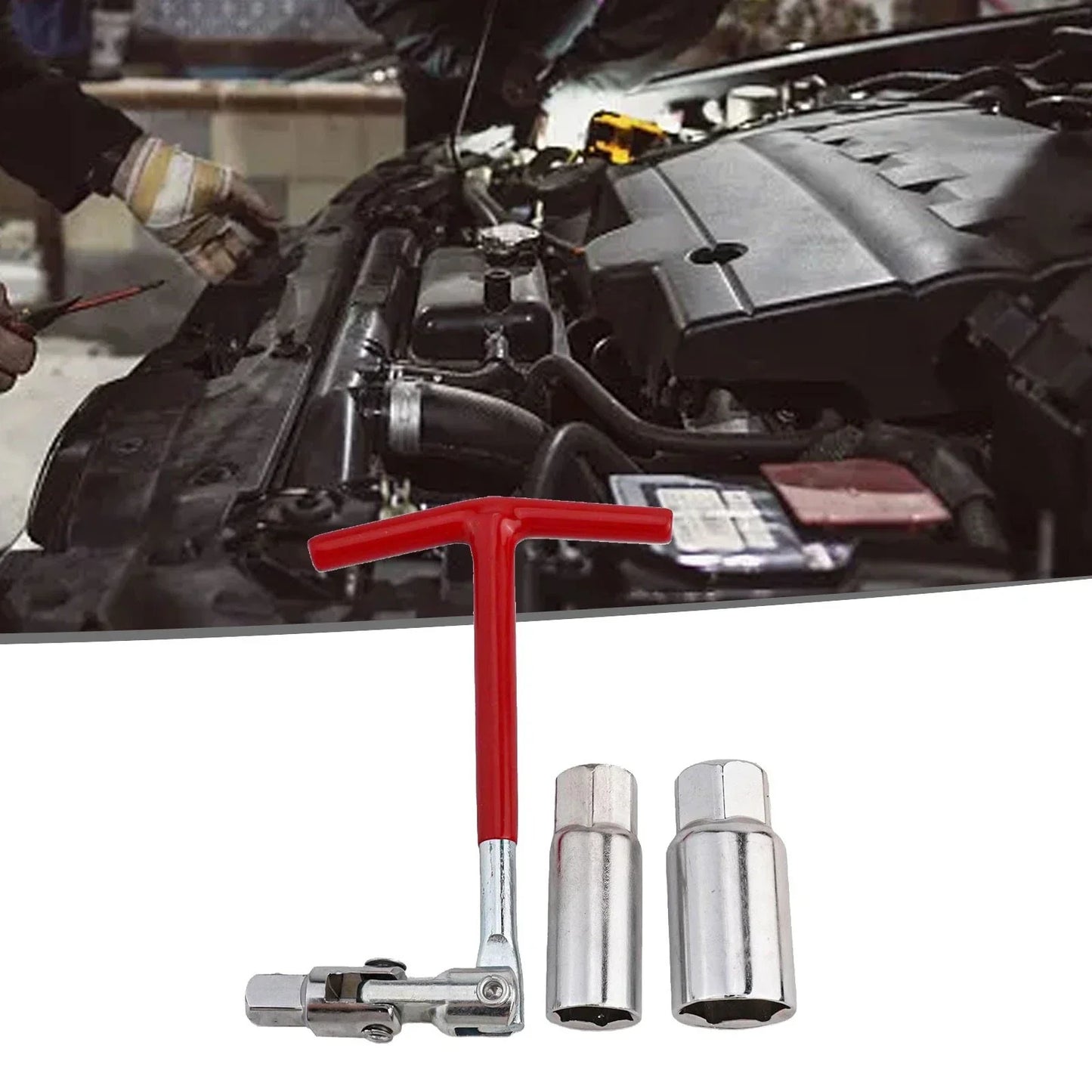 Flexible Spanner Socket Wrench Set 3PCS High Torque T-Handle for Bar