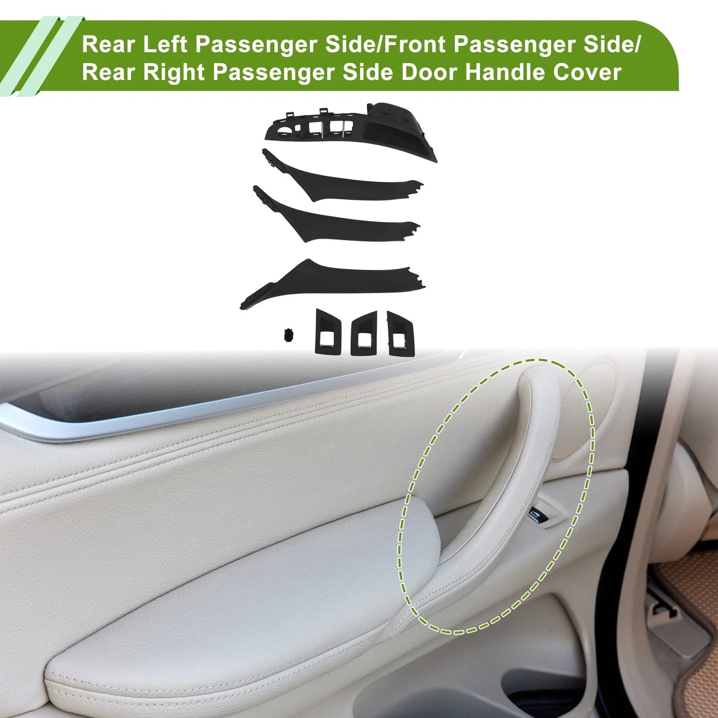 Door Panel Handle Pull Trim Cover for BMW 5 Series (2011-2016)