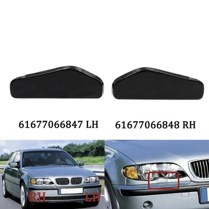 Headlight Washer Nozzle Covers for BMW E46 Sedan Wagon (1998-2006)