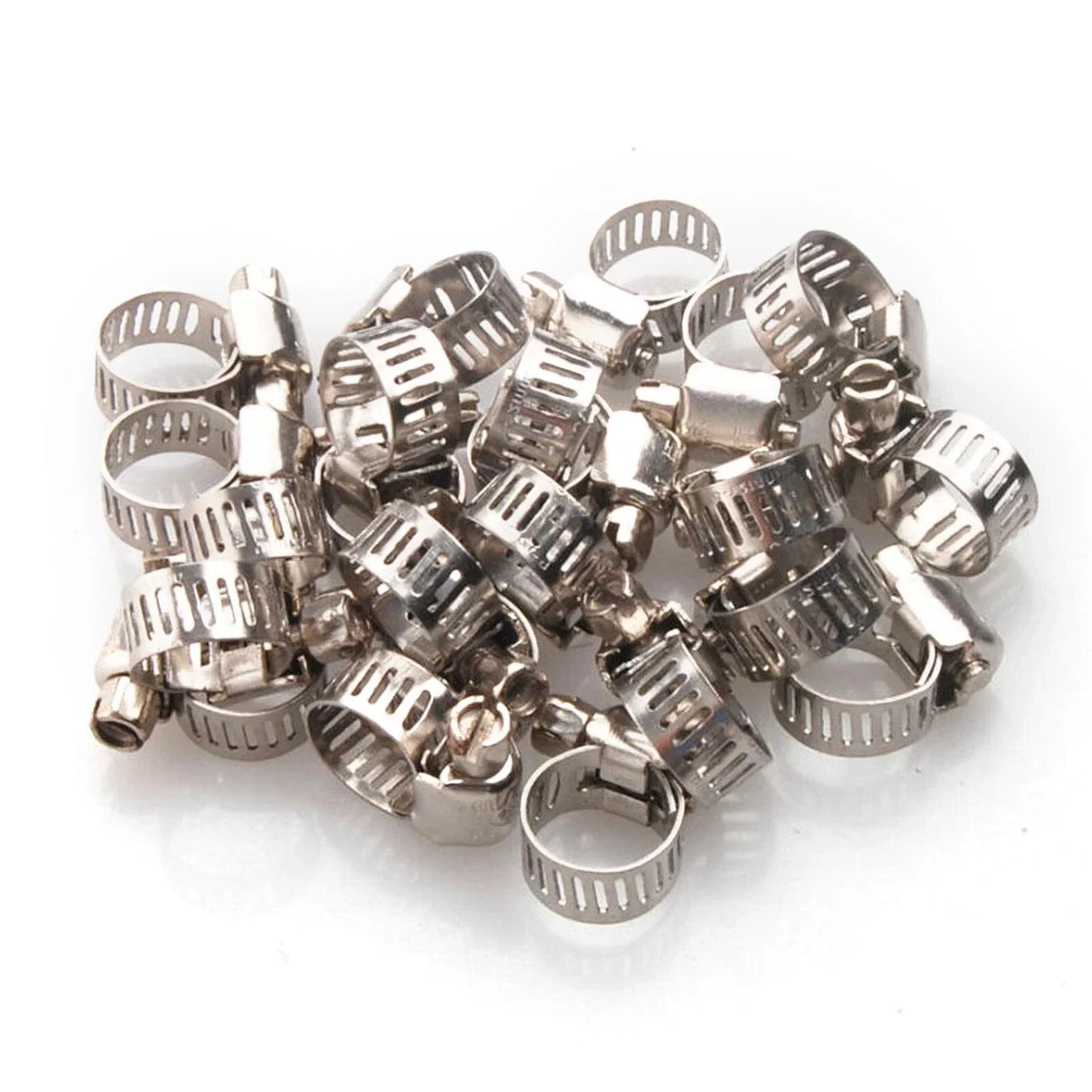 Stainless Steel Clips Drive Hose Clamps Silver Accessories