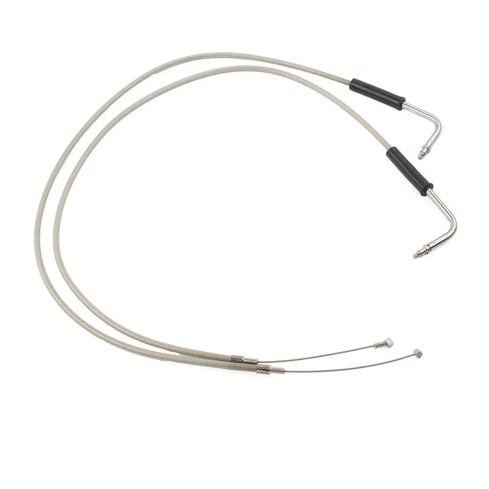 Stainless Steel Throttle Cable for Harley Sportster XL1200, 883, Dyna, Road King