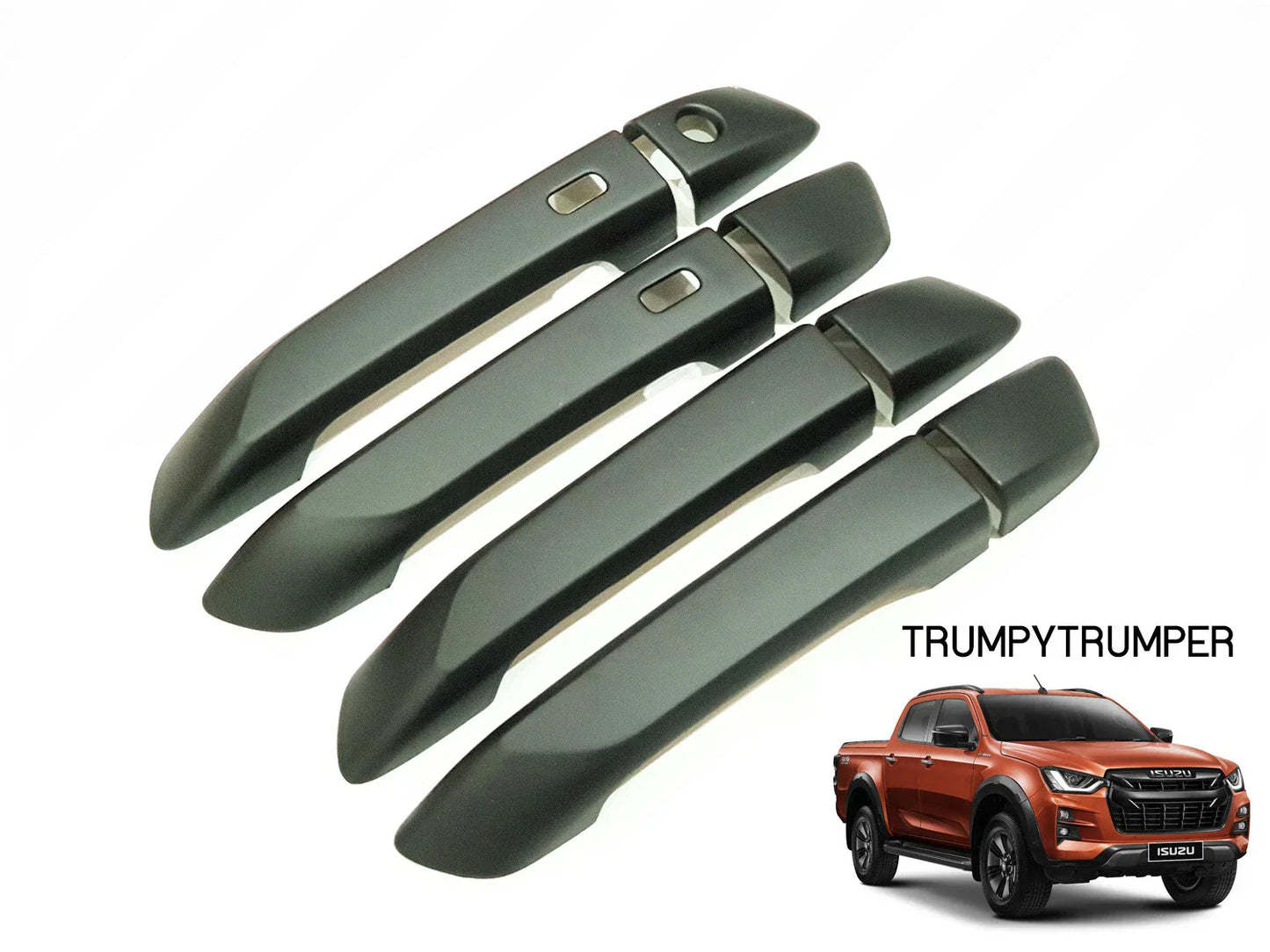 Matte Black Door Handle Cover Trim for Isuzu D-Max Ute (2020-2021)
