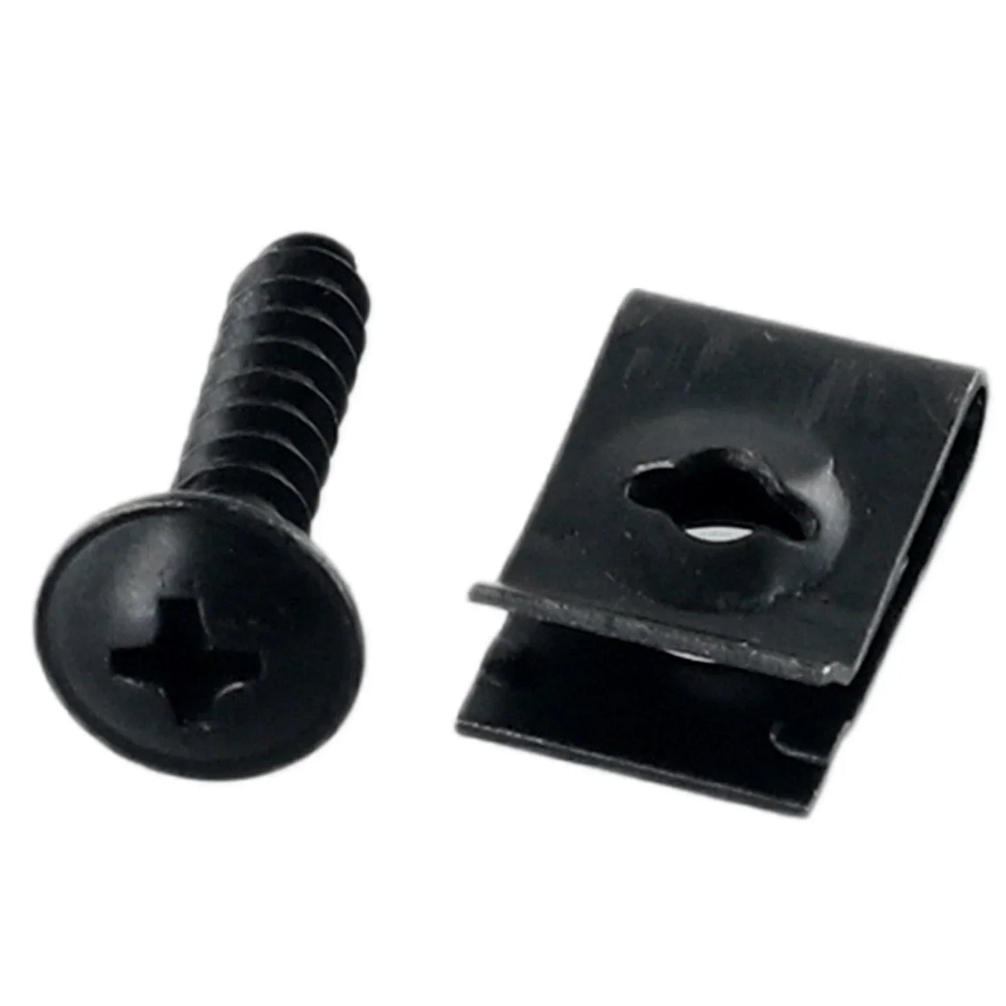 20 x Metal U-type Clip with Screw for Car Bumper Fender Trim Panel Fasteners