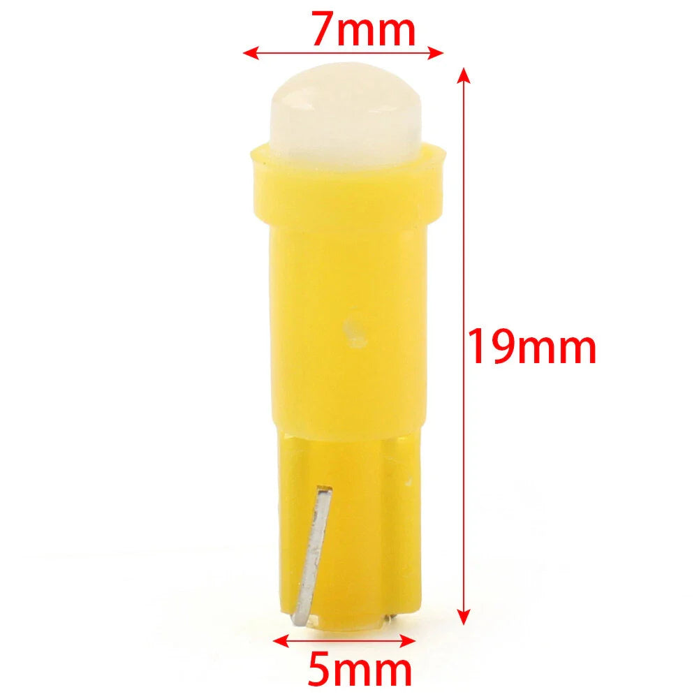 T5 Yellow Indicator 1 SMD Light Bulbs for Car Dashboard Gauge (Various Years)