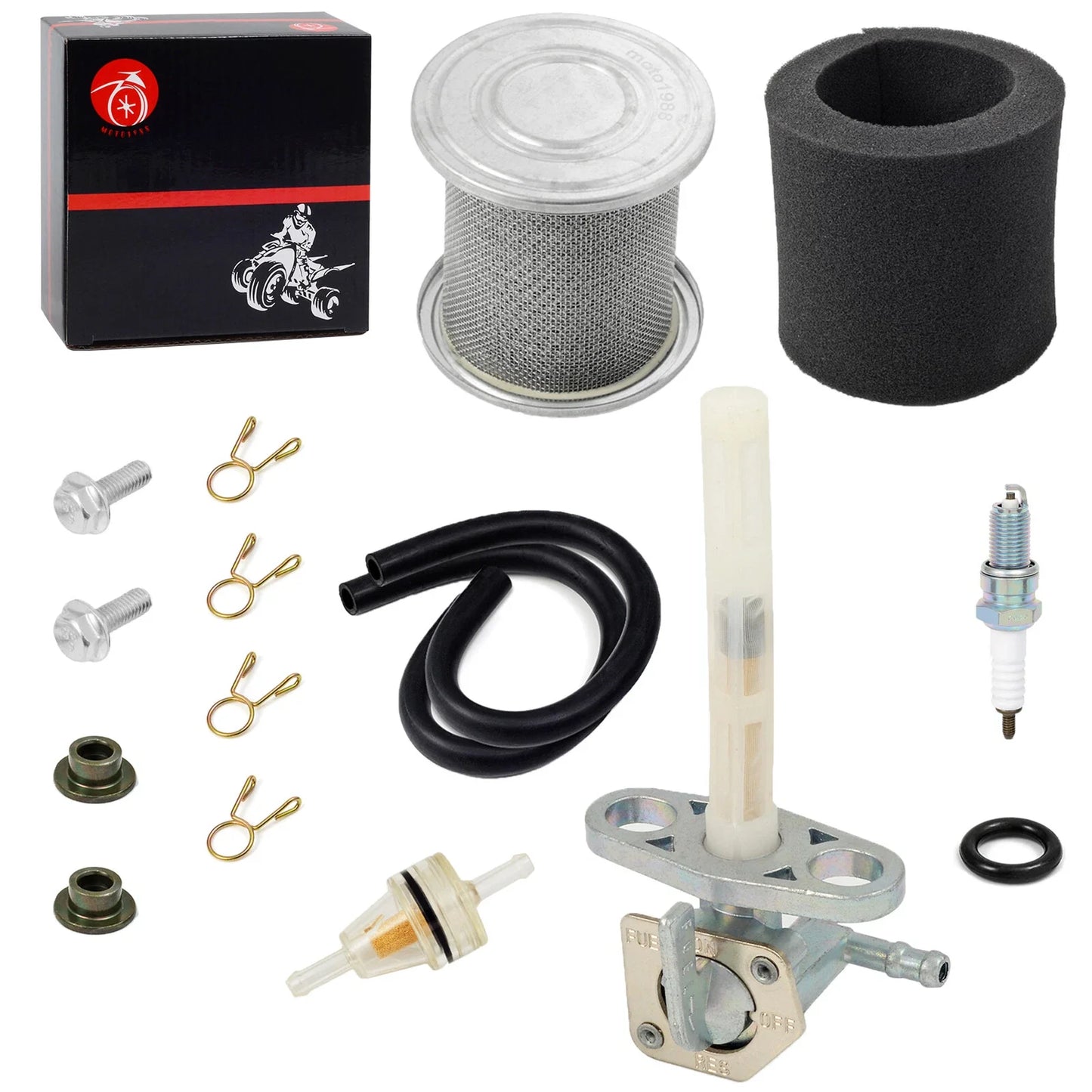 Air Filter Holder Kit + Fuel Valve Petcock for Honda XR80R XR100R CRF80F CRF100F