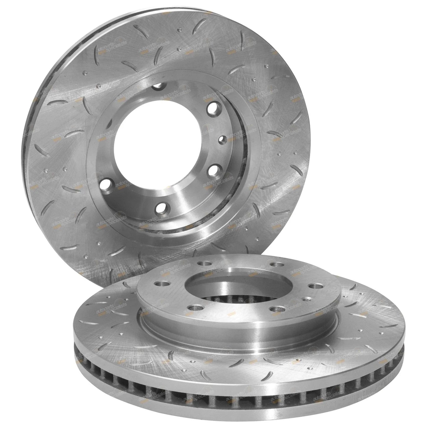 2x 302mm Slotted Dimpled Disc Rotors + Pads for Ford Ranger PX (2011-2019)