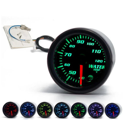2" 52mm 7 Colors LED Water Coolant Temperature Gauge for Universal Car