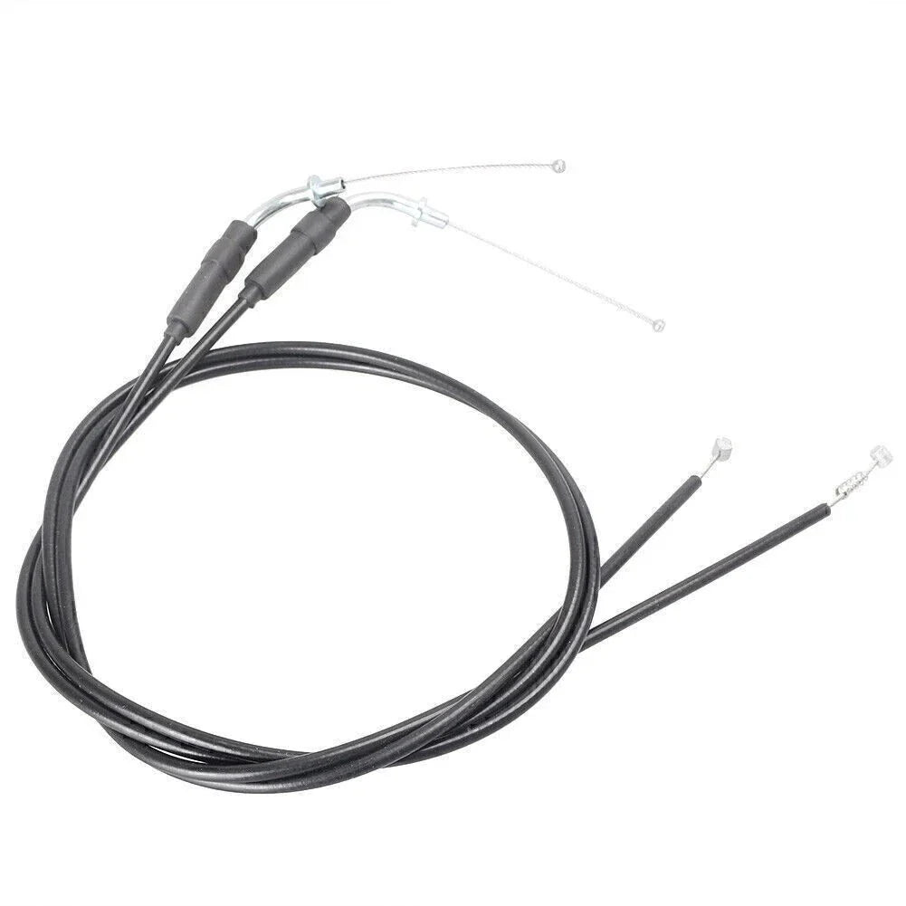Black Steel Throttle Cables for Harley Sportster XL1200 XL883 (2004-2023)