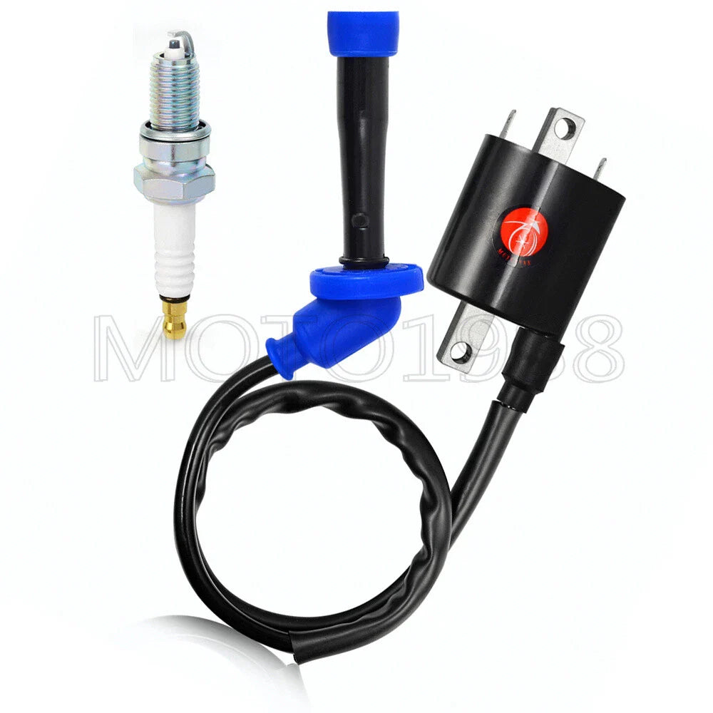 Ignition Coil & Spark Plug 2 x for Yamaha V Star 650 XVS650 (1998–2016)