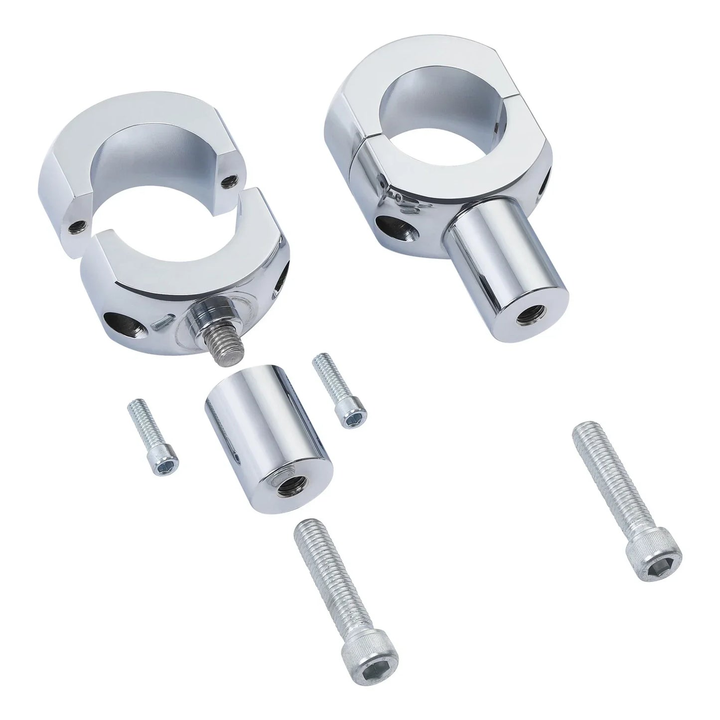 Chrome 3.5" Handlebar Risers for Harley Softail Fat Bob Dyna