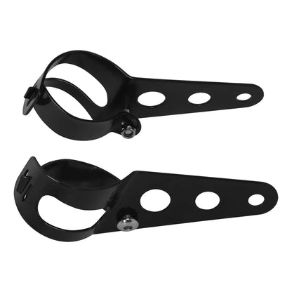 Headlight Mount Bracket 35mm-43mm for Motorcycle Fork Chopper Cafe Racer Black