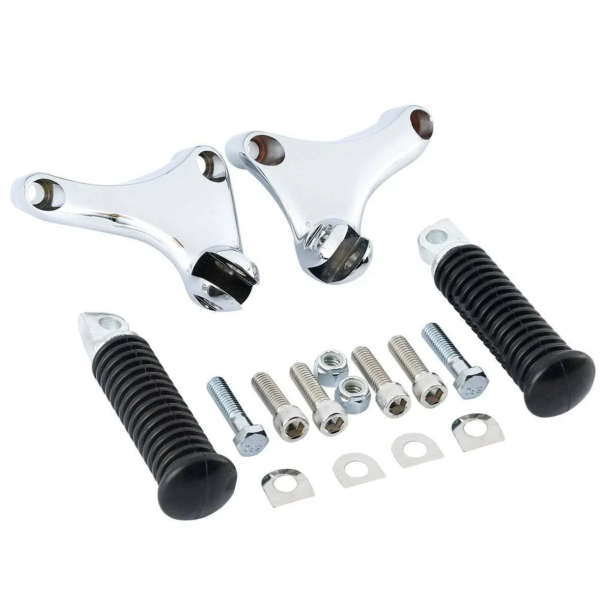 Chrome Passenger Footpeg Mounts for Harley Sportster 883 1200 XL883L (2004-2013)
