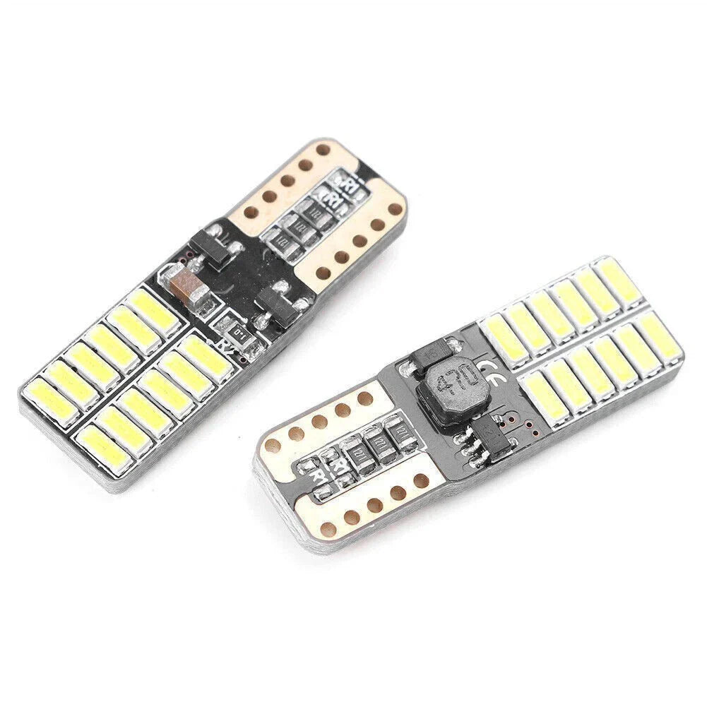 T10 24 LED Bulbs for Car Side Marker Lamp W5W - Canbus Error Free (All Years)