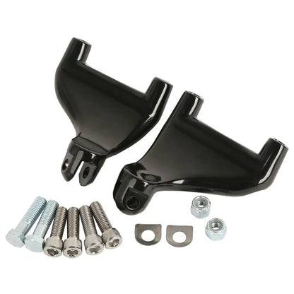 Black Passenger Foot Peg Mount for Harley Sportster Iron XL 883 1200 (2004-2013)