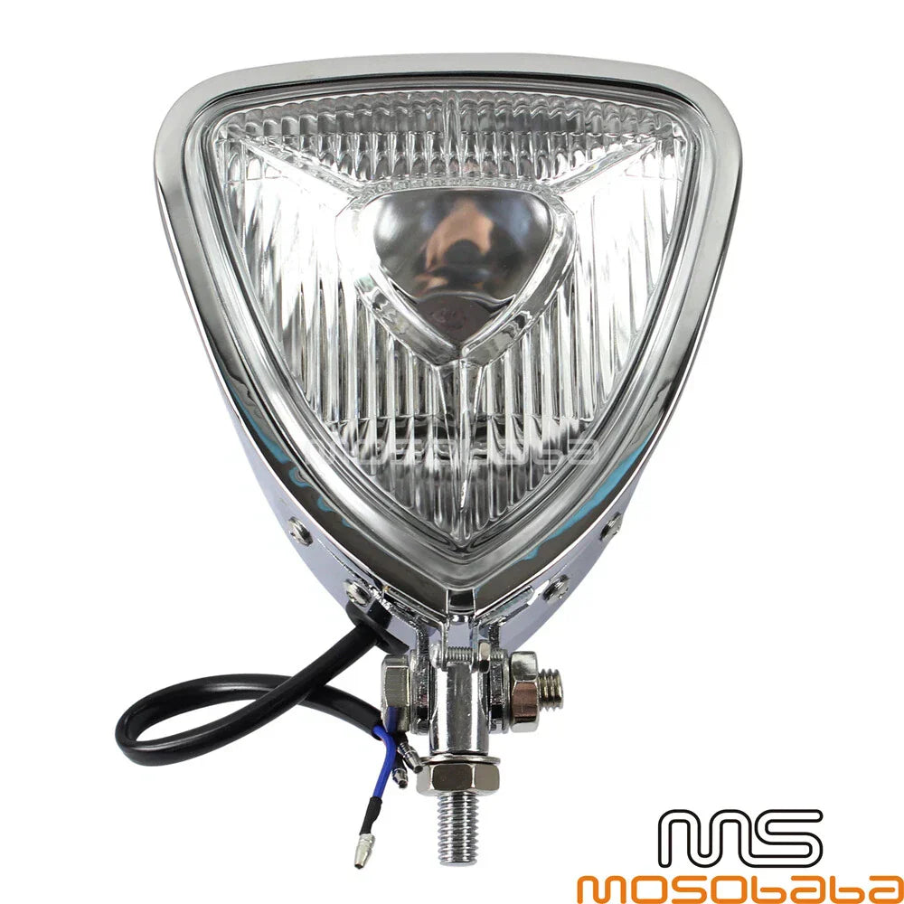 Chrome Triangle Retro Headlight for Harley Street Glide (2006-2023)