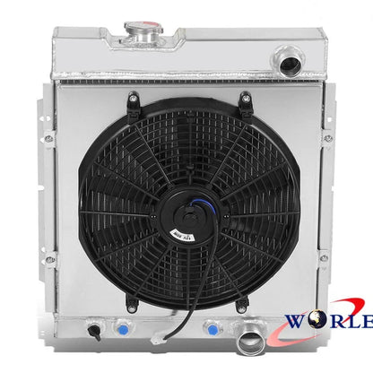 3ROW Aluminum Radiator & Shroud for Ford Mustang V8 289 302 (1964-1966)