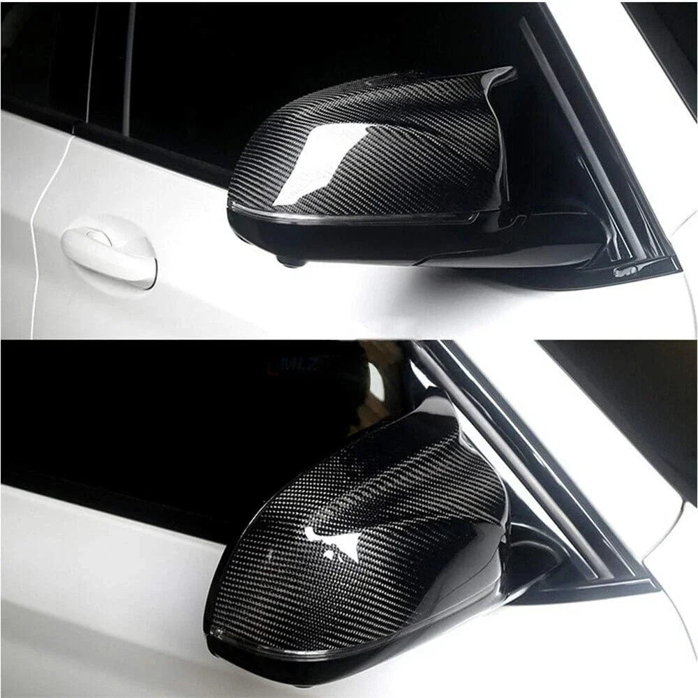 Real Carbon Fiber Side Mirror Cover Caps for BMW G05 X5, G01 G03, X4 (2018-2023)