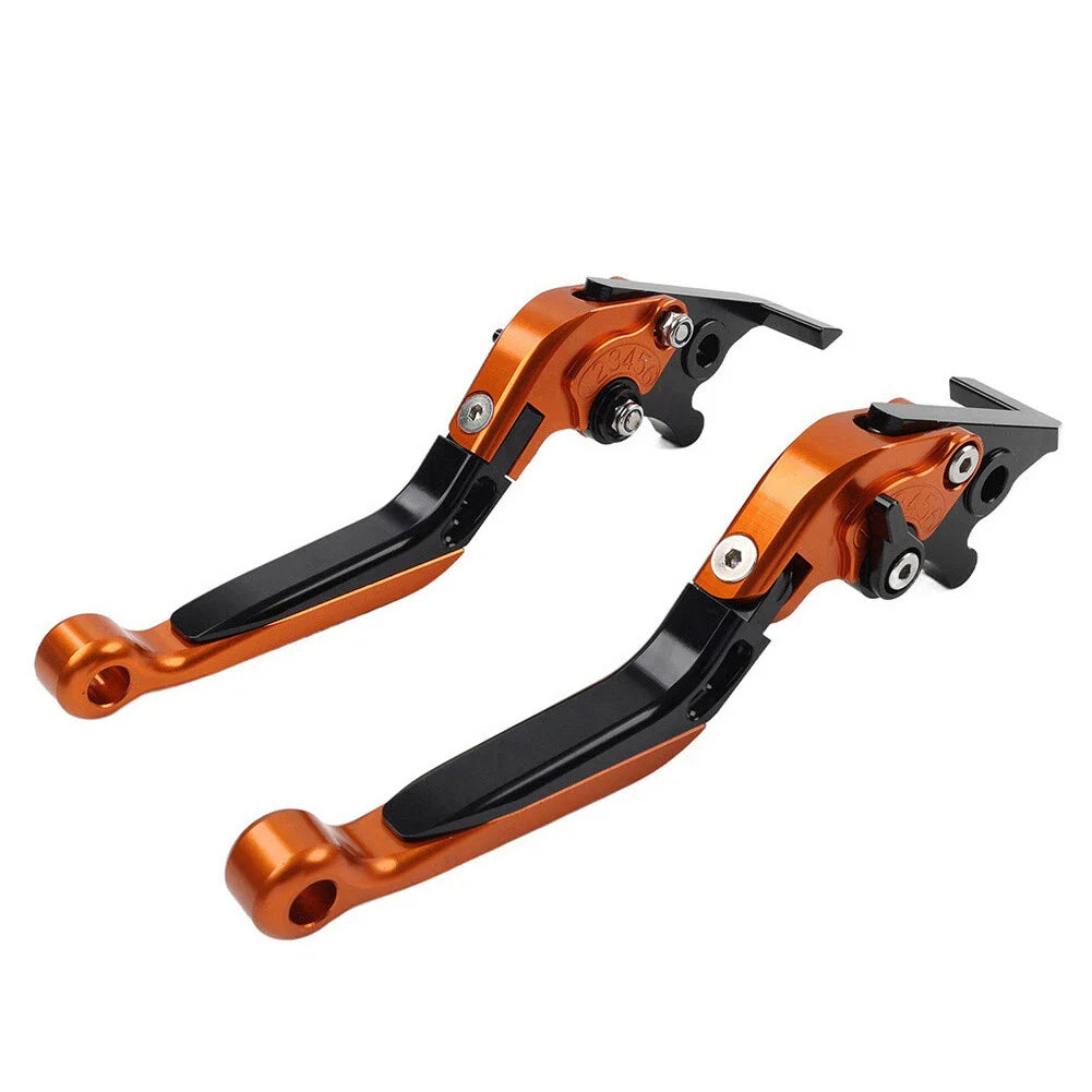 Orange Extendable Brake Clutch Levers for Suzuki GSXR750, 600, KATANA, V-STROM