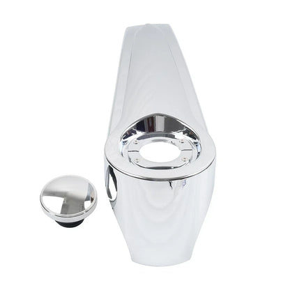 Chrome Stretched Dash Fuel Tank Console Panel for Harley Touring Baggers (1986-2007)