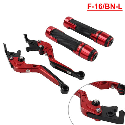 Red Extendable Brake Clutch Levers & Handlebar Grips for Benelli BN302S (2015-2020)