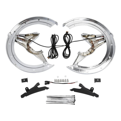 Brake Rotor Covers LED Amber Light Smoke Lens for Honda Goldwing (18-25)